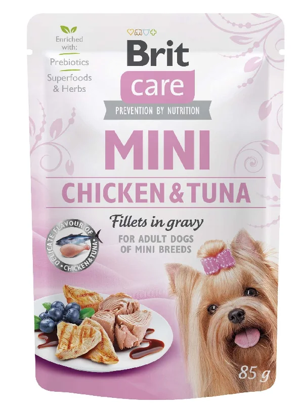 BRIT CARE Mini, fileti piletine i tune u umaku, 85g