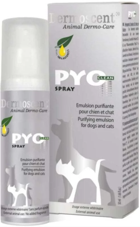 DERMOSCENT PYOclean Spray purificator, de îngrijire, pentru câini şi pisici 50ml