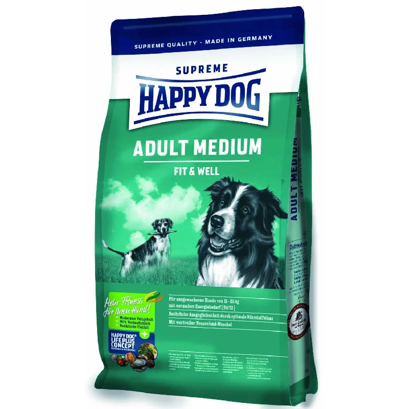 HAPPY DOG Supreme Fitt&Vital Adult Medium Pasăre/Miel 12kg